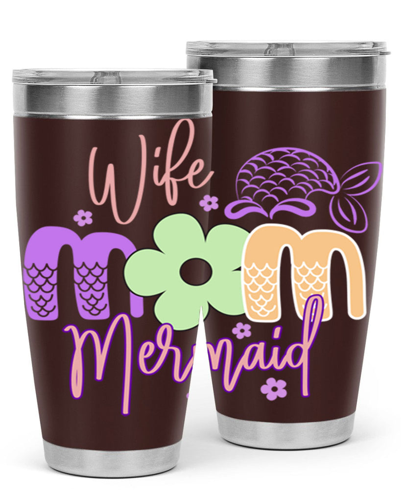 Wife Mom Mermaid 677#- mermaid- Tumbler