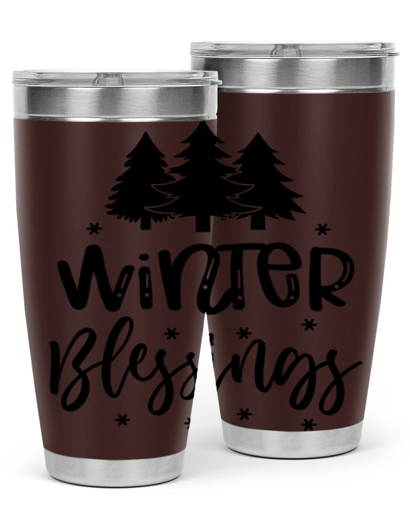 Winter Blessings 489#- winter- Tumbler