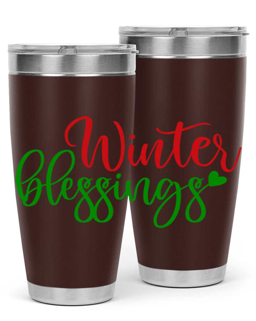 Winter Blessings 492#- winter- Tumbler