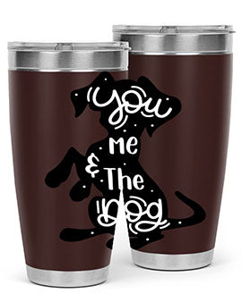 You Me The Dogs Style 4#- dog- Tumbler