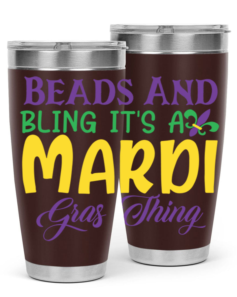 beads and bling its a mardi gras thing 86#- mardi gras- Tumbler