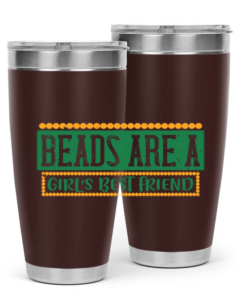beads are a girls best friend 29#- mardi gras- Tumbler
