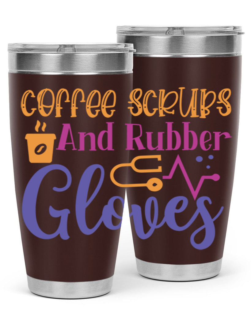 coffee scrubs and rubber gloves Style 392#- nurse- tumbler