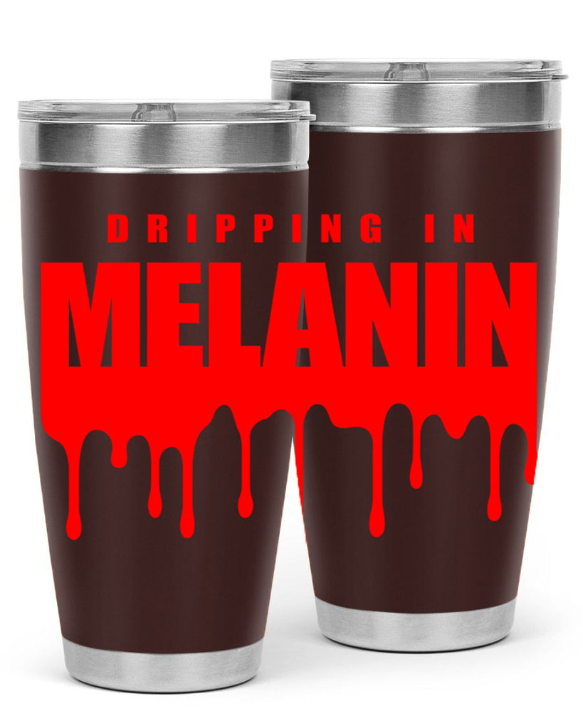 dripping in melanin 161#- black words phrases- Cotton Tank