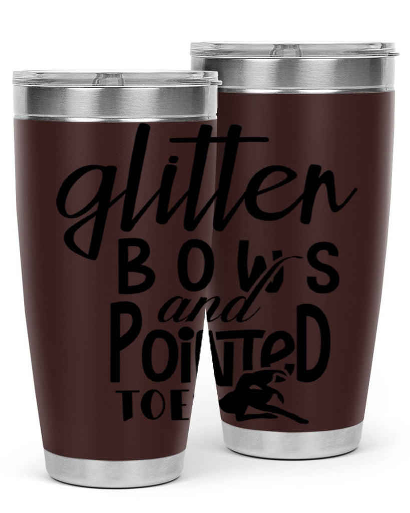 glitter bows and pointed toes 42#- ballet- Tumbler