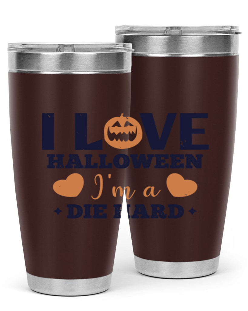 i love halloween im a die hard 150#- halloween- Tumbler