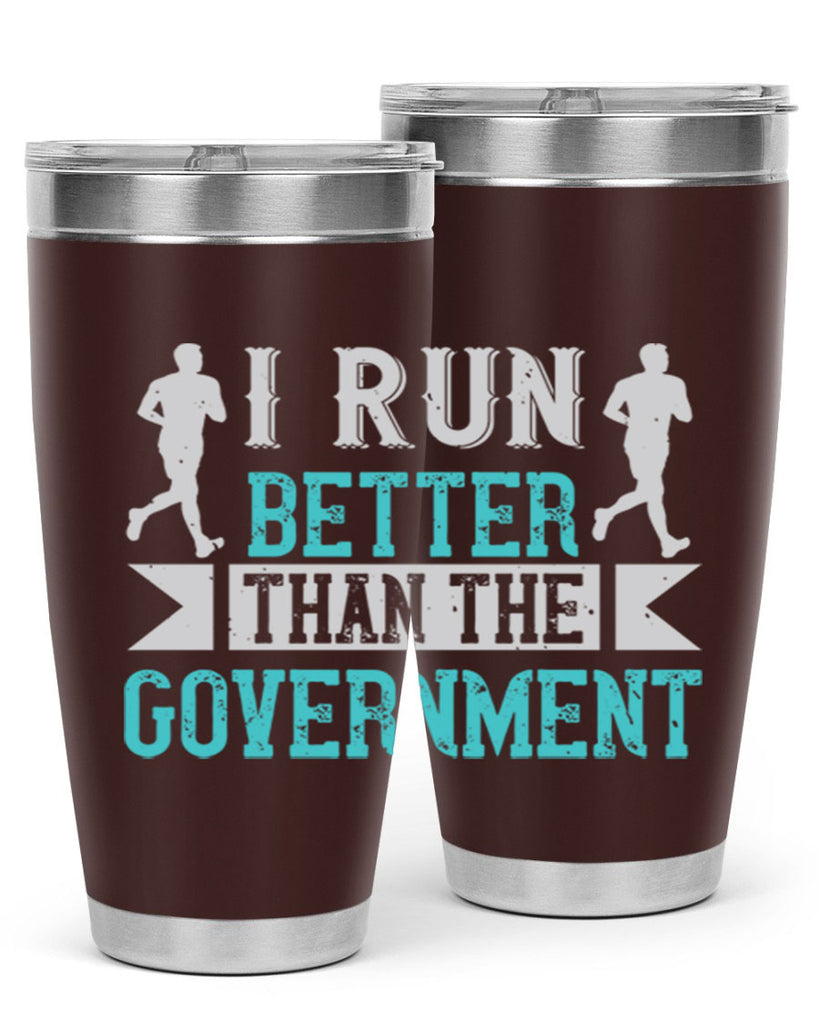 i run better than the government 39#- running- Tumbler