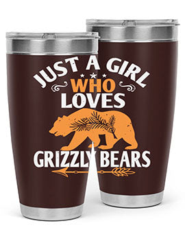 just a girl who loves Grizzly Bears 20#- Bears- Tumbler