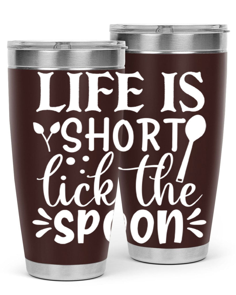 life is short lick the spoon 24#- kitchen- Tumbler