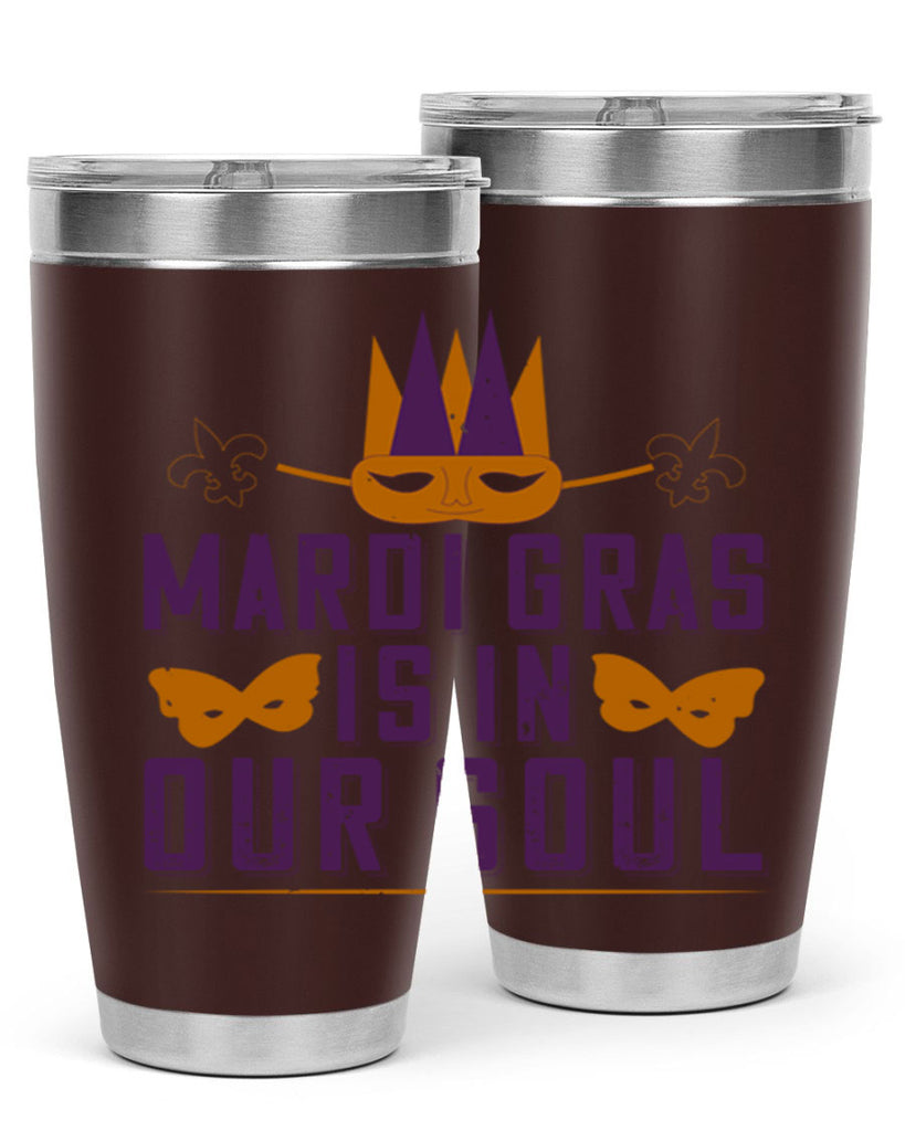 mardi gras is in our soul 46#- mardi gras- Tumbler