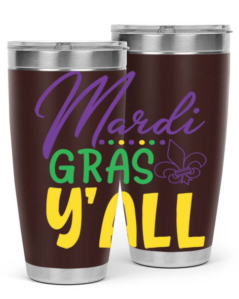 mardi gras yall 77#- mardi gras- Tumbler
