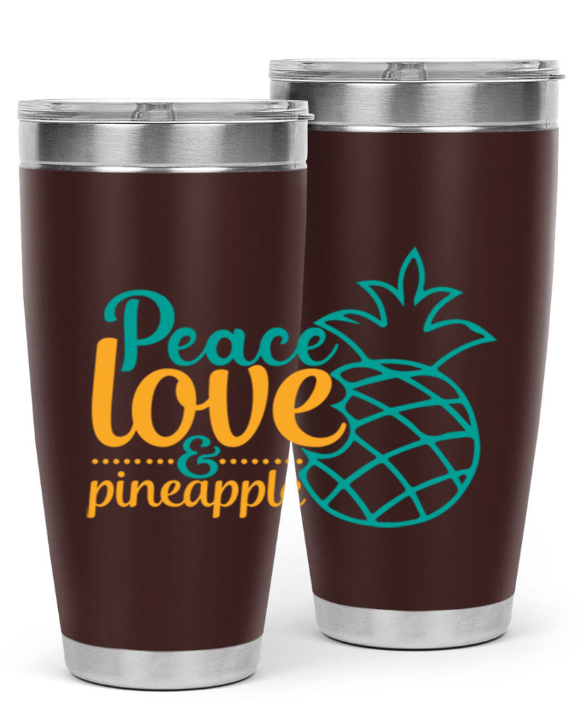 peace love pineapple Style 82#- summer- Tumbler