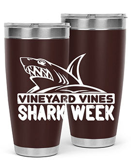 vineyard vines Shark Week Style 8#- shark  fish- Tumbler