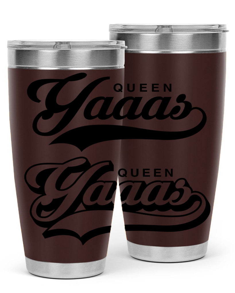 yaaas queen script 5#- black words phrases- Cotton Tank