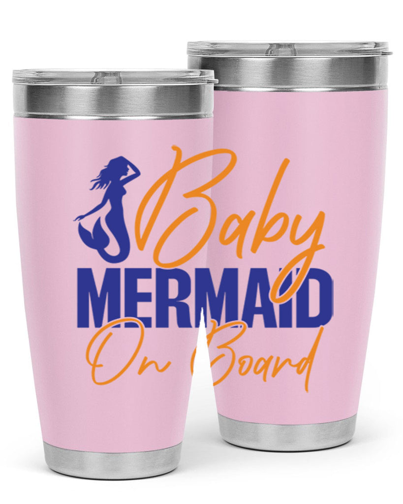 Baby Mermaid on Board 20#- mermaid- Tumbler