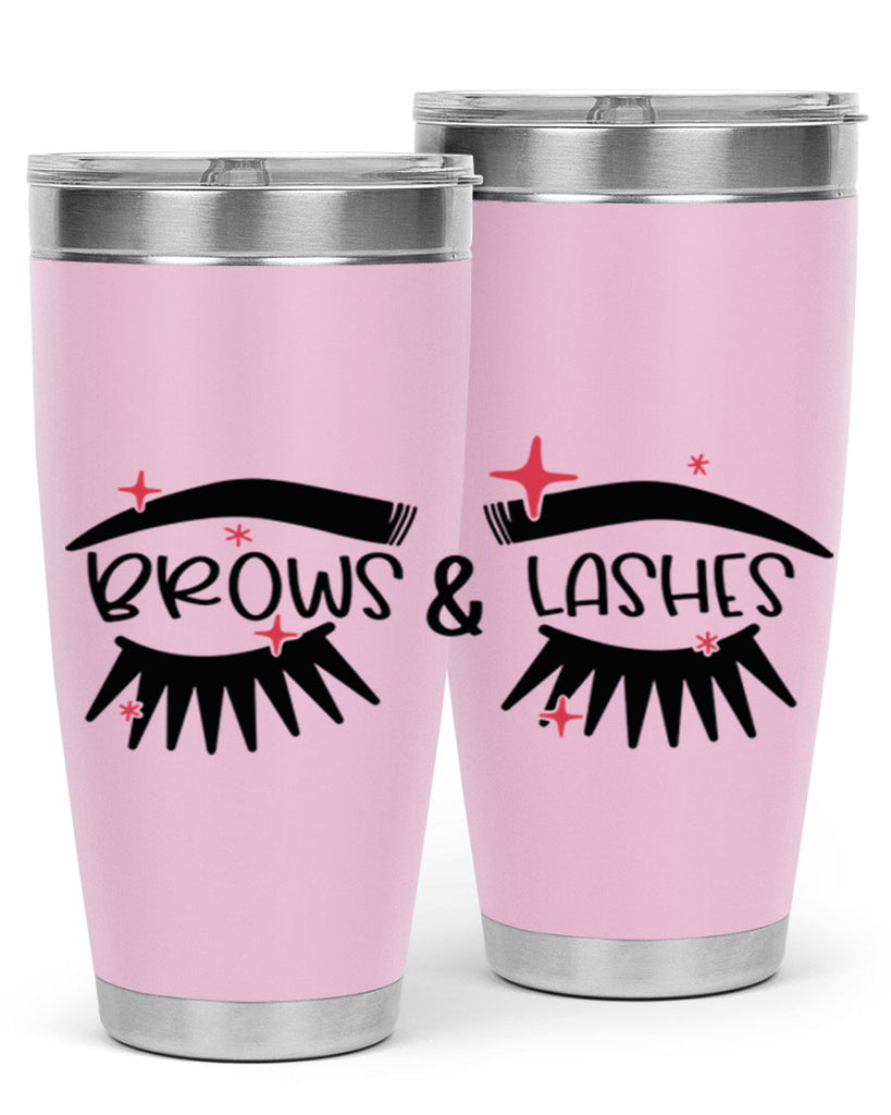 Brows Lashes Style 123#- make up- Tumbler