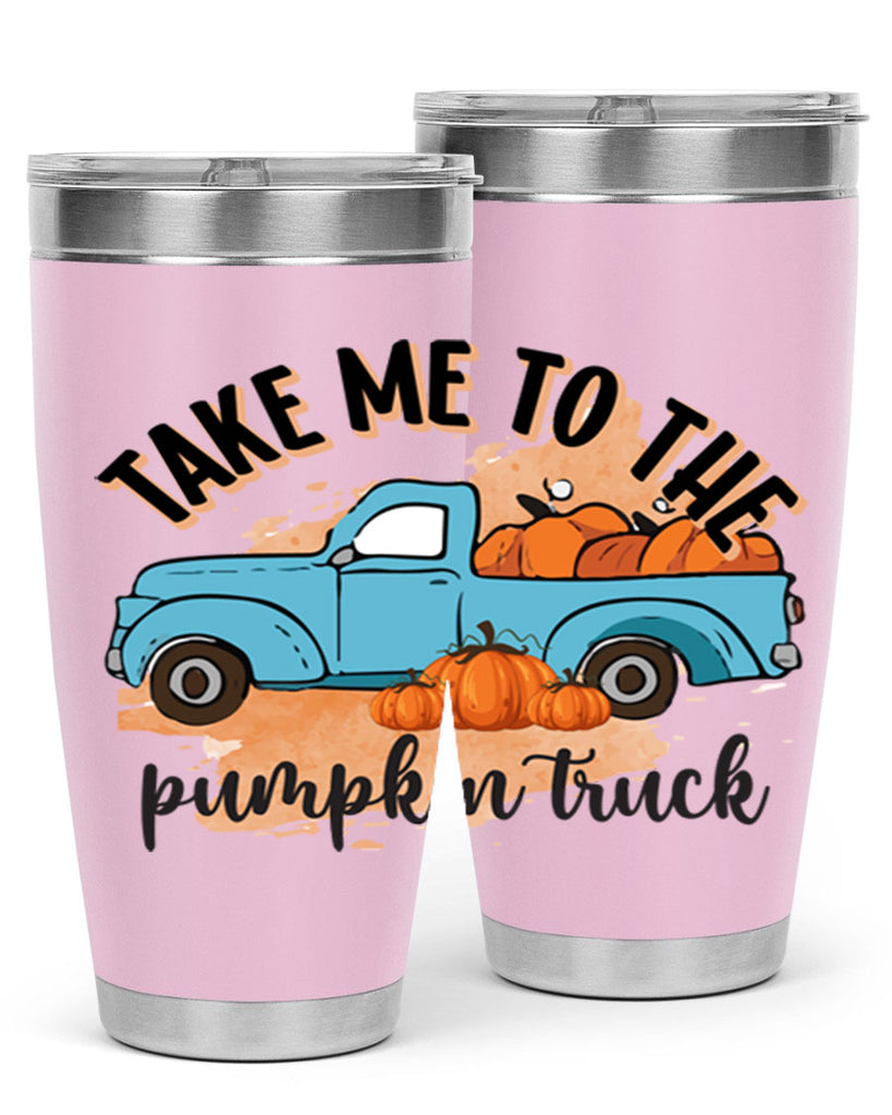 Fall Pumpkin Truck 128#- fall- Tumbler