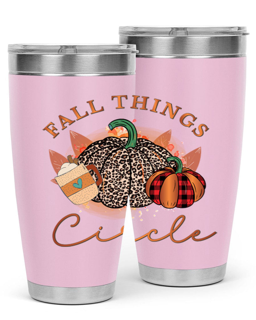 Fall Things Circle 133#- fall- Tumbler