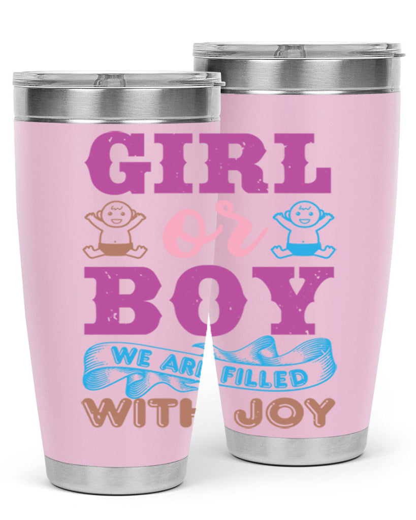 Girl or boy we are filled with joy Style 38#- baby shower- tumbler