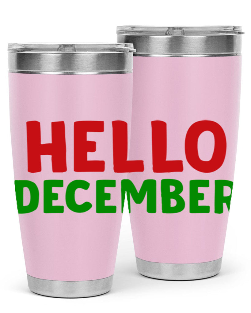 Hello December 158#- winter- Tumbler