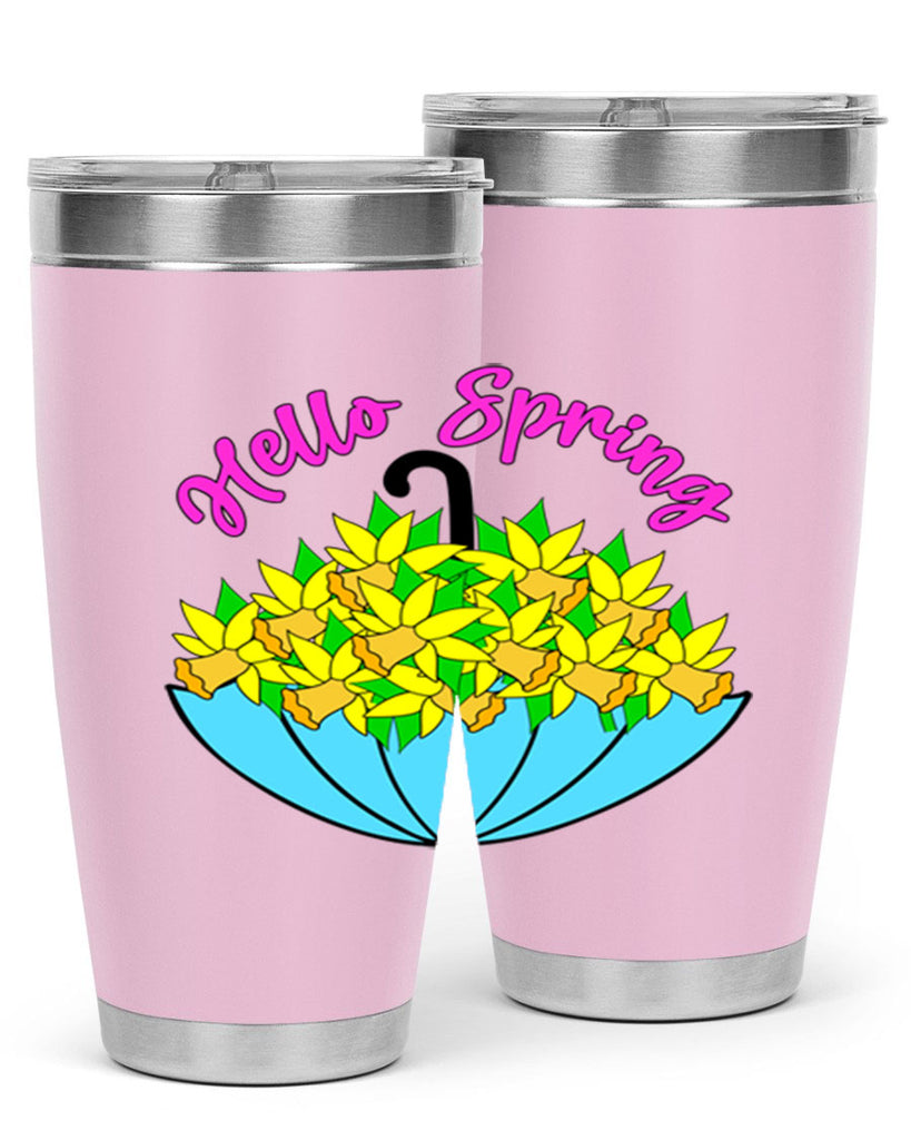 Hello Spring Umbrella Daffodils207#- spring- Tumbler