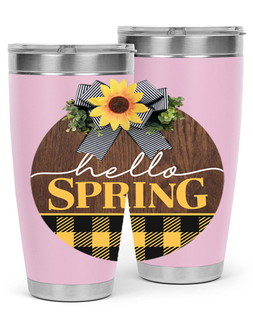Hello Spring plaid Mockup 204#- spring- Tumbler