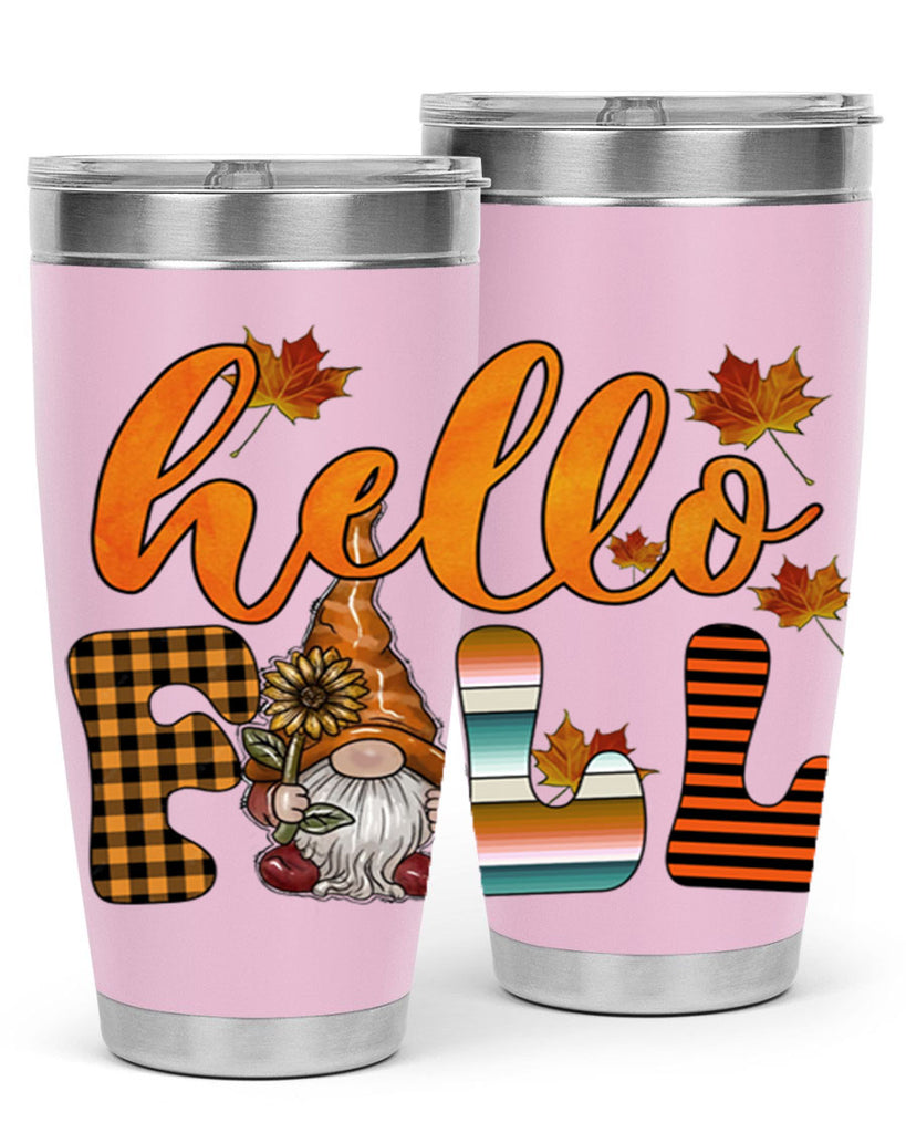HelloFallVintageGnome 299#- fall- Tumbler