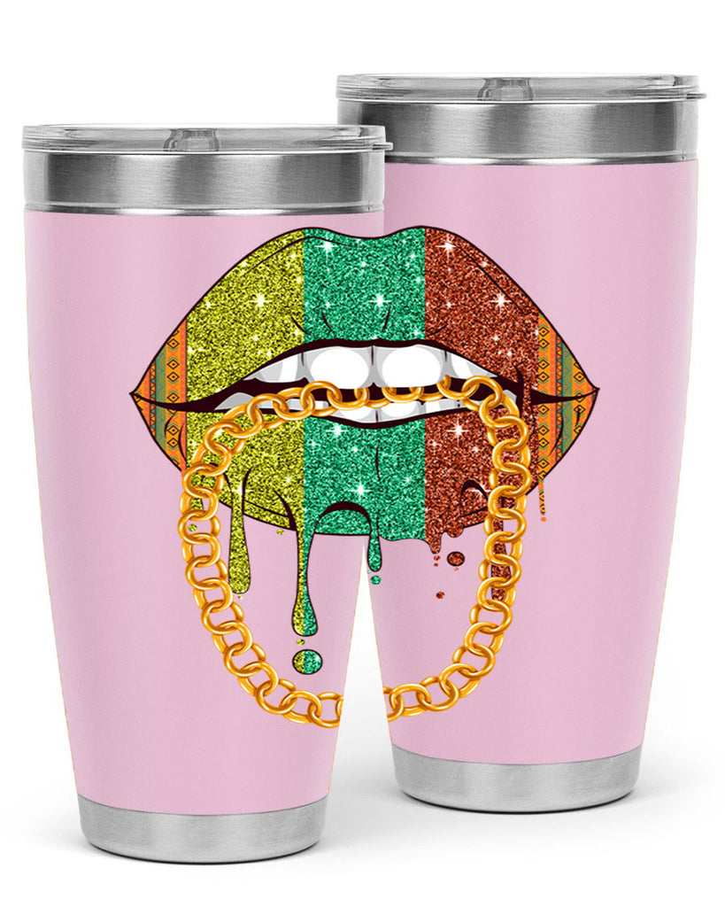 Juneteenth Women Melanin Girl Lips Png 25#- Juneteenth- tumbler