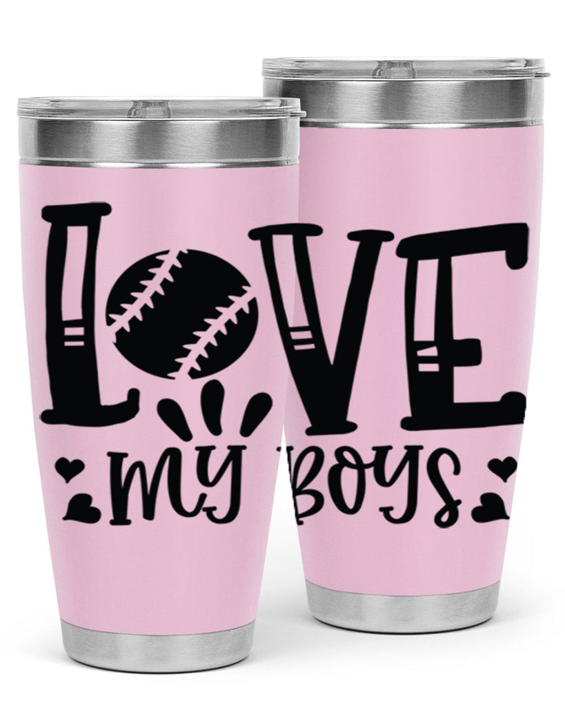 Love My Boys 2053#- baseball- Tumbler