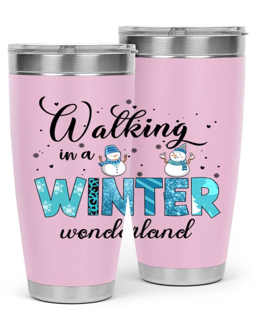 Walking in a winter wonderland 443#- winter- Tumbler