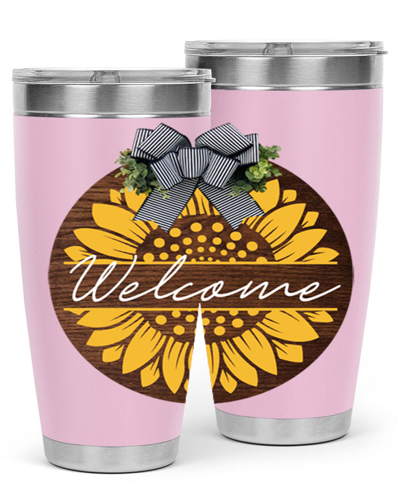 Welcome Sunflower Mockup584#- spring- Tumbler
