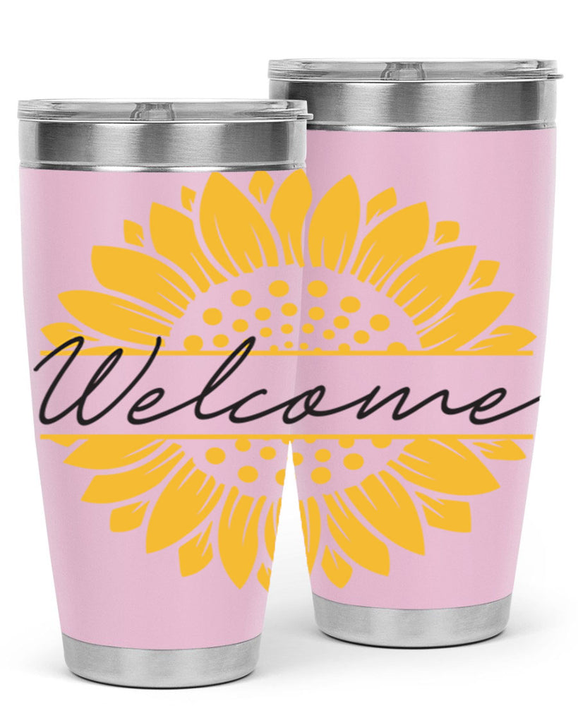 Welcome Sunflower585#- spring- Tumbler