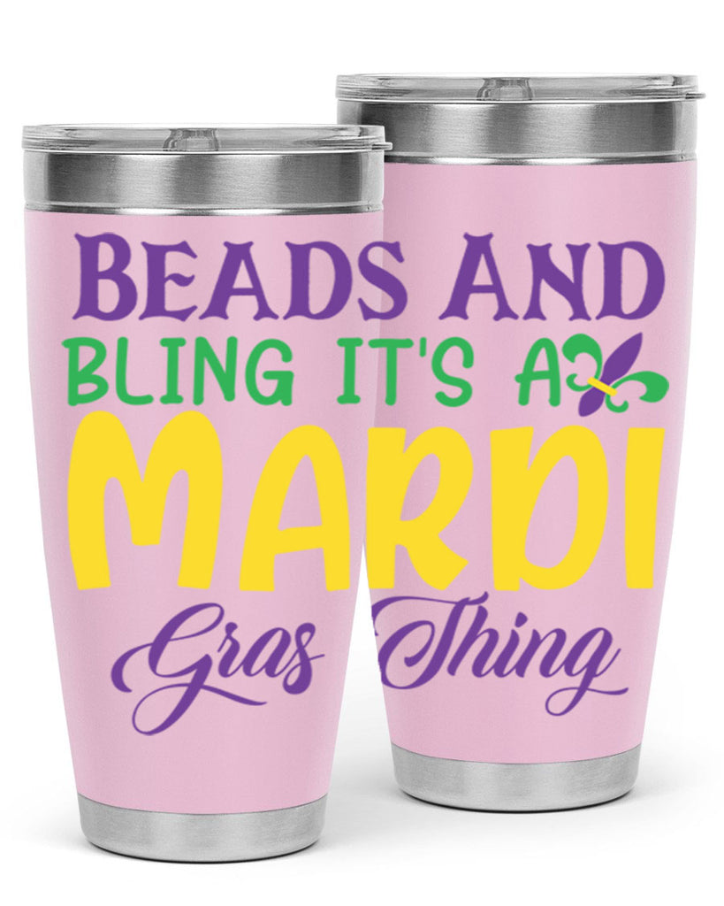beads and bling its a mardi gras thing 86#- mardi gras- Tumbler
