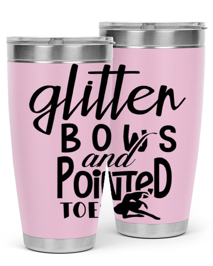 glitter bows and pointed toes 42#- ballet- Tumbler