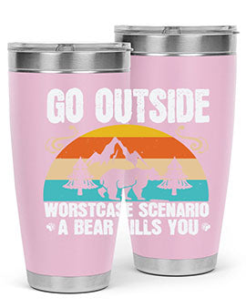 go outside worst case scenario a bear kills you  54#- Bears- Tumbler