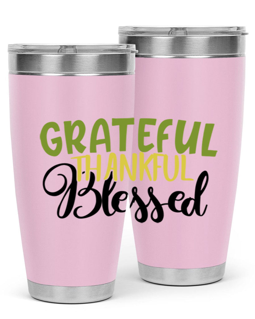 grateful thankful blessed 57#- thanksgiving- Tumbler