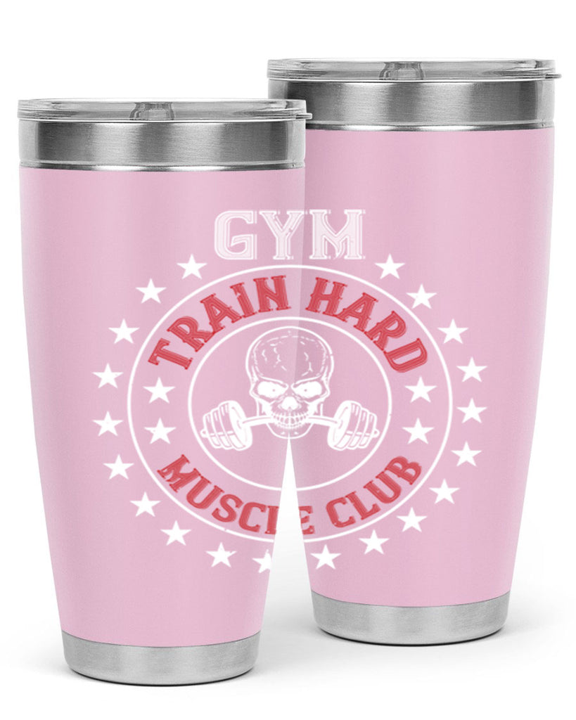 gym train hard mucle club 95#- gym- Tumbler