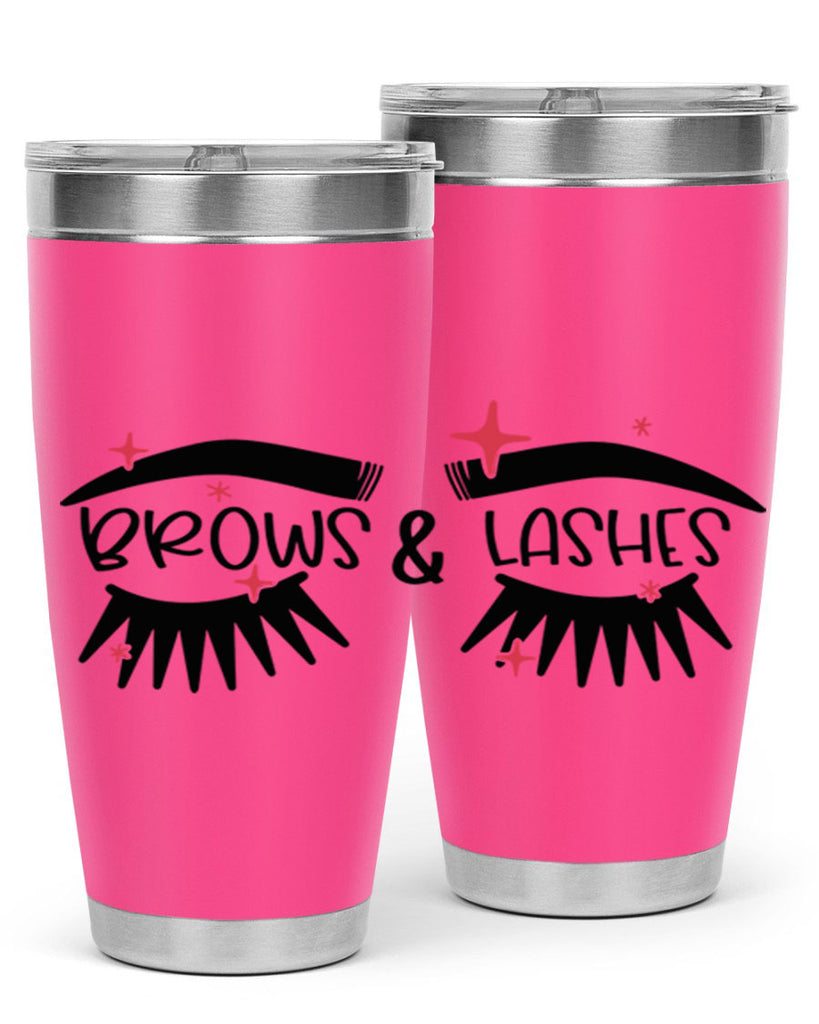 Brows Lashes Style 123#- make up- Tumbler
