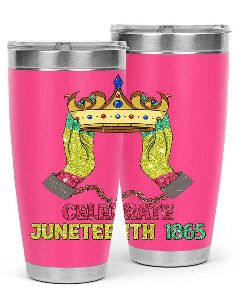 Celebrate Juneteenth 1865 Crown Designs 2#- Juneteenth- tumbler