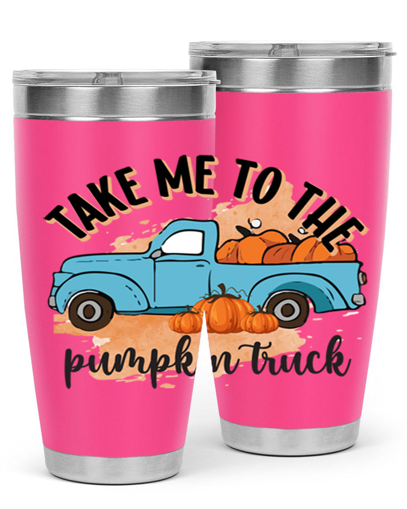Fall Pumpkin Truck 128#- fall- Tumbler