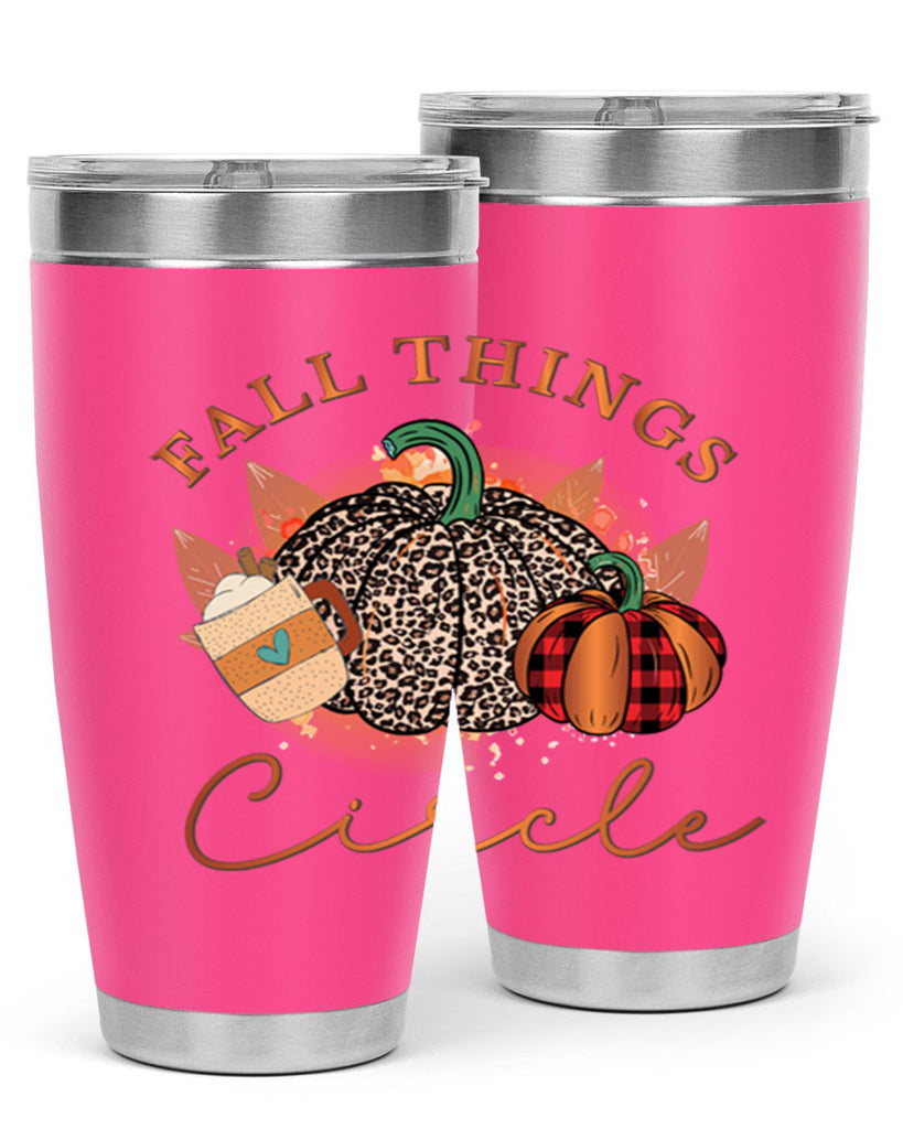 Fall Things Circle 133#- fall- Tumbler