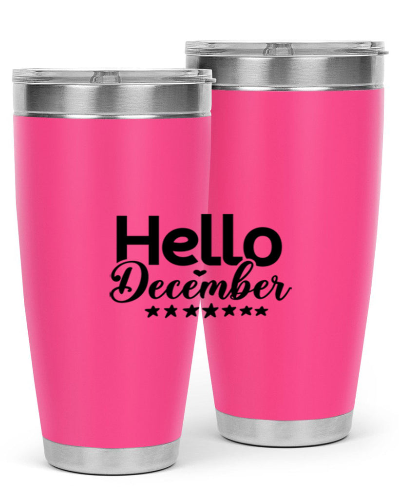 Hello December 156#- winter- Tumbler