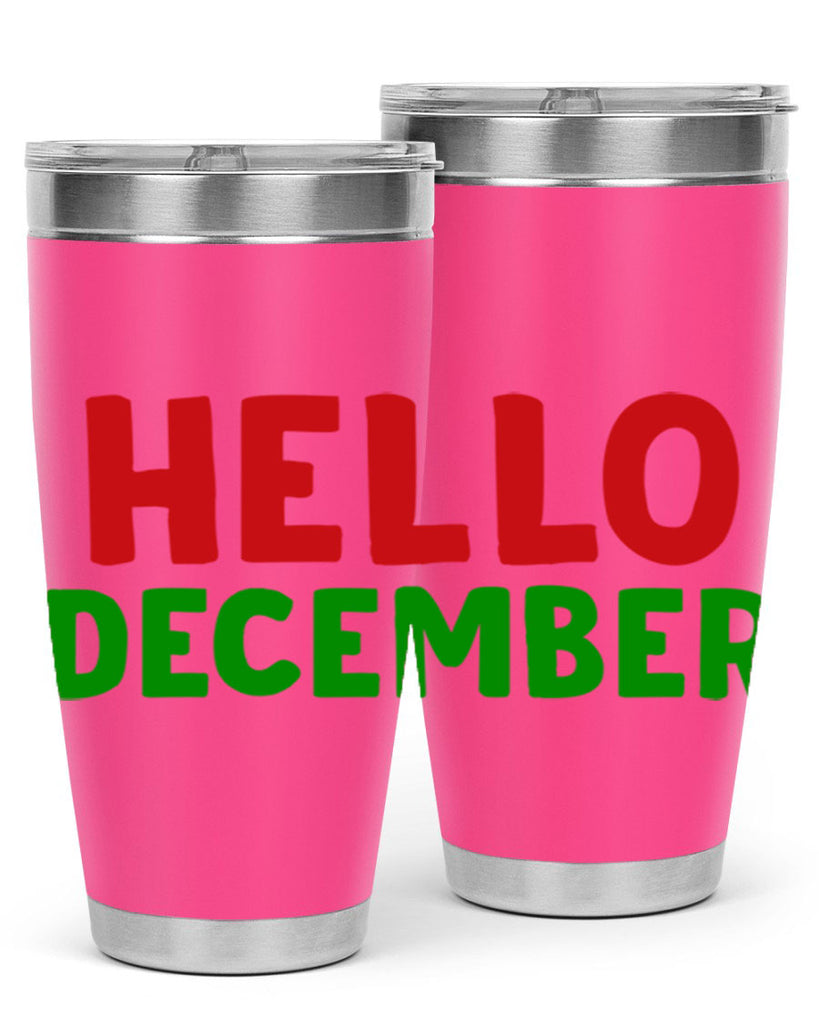Hello December 158#- winter- Tumbler