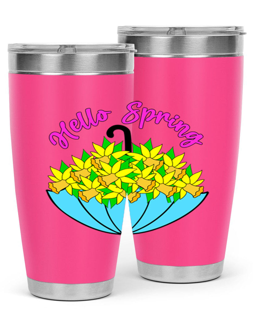 Hello Spring Umbrella Daffodils207#- spring- Tumbler