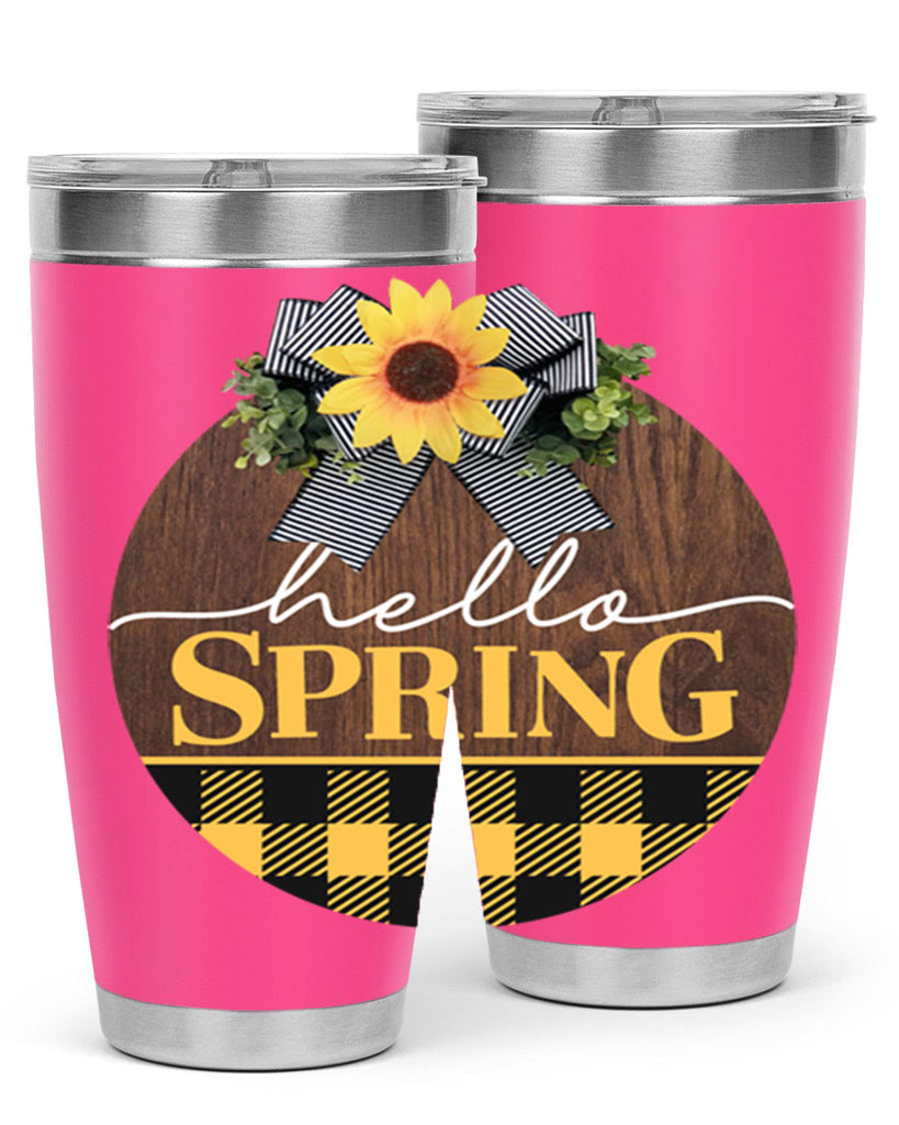 Hello Spring plaid Mockup 204#- spring- Tumbler