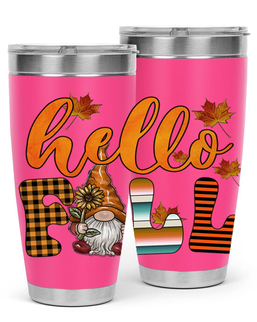 HelloFallVintageGnome 299#- fall- Tumbler