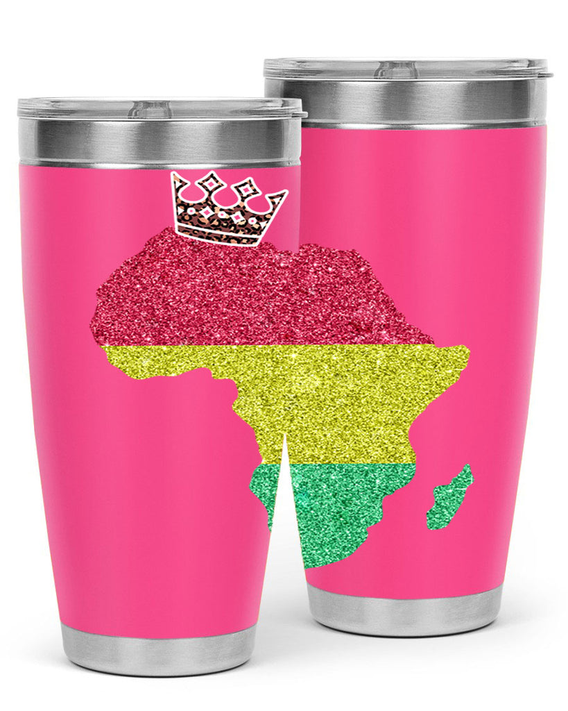Juneteenth Crown Africa Flag 6#- Juneteenth- tumbler