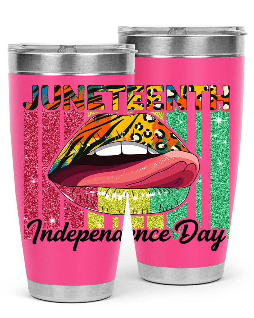 Juneteenth Independence Day Sexy Lip Png 11#- Juneteenth- tumbler