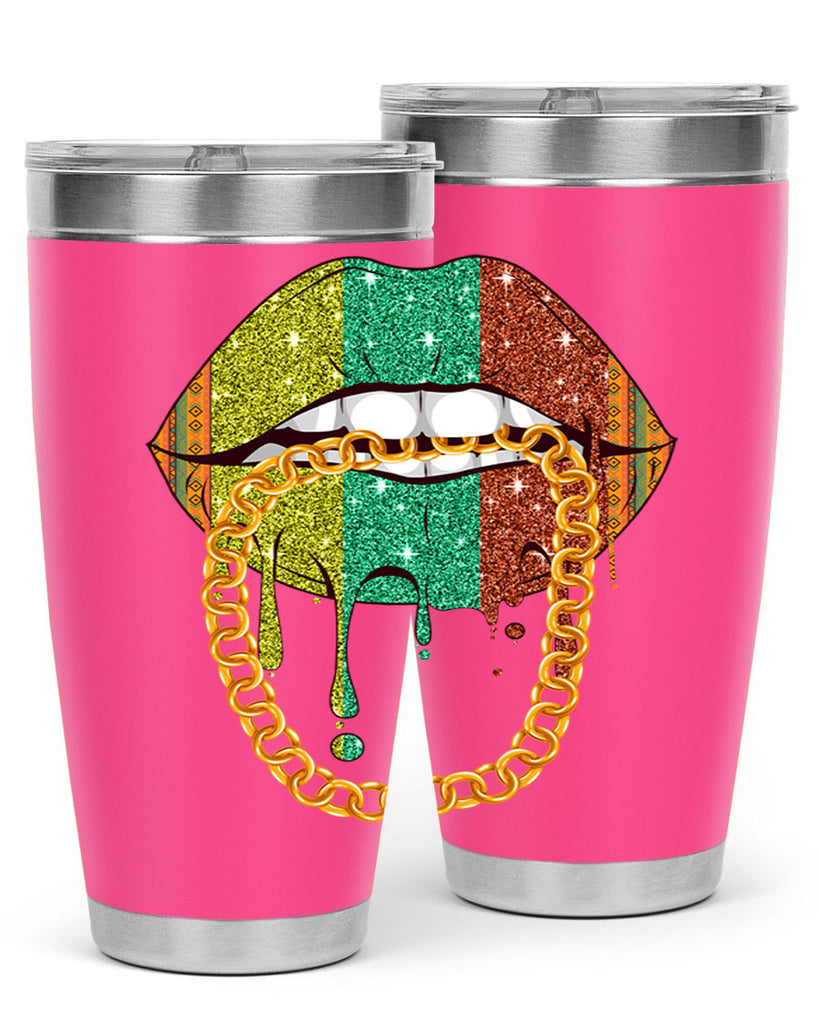 Juneteenth Women Melanin Girl Lips Png 25#- Juneteenth- tumbler