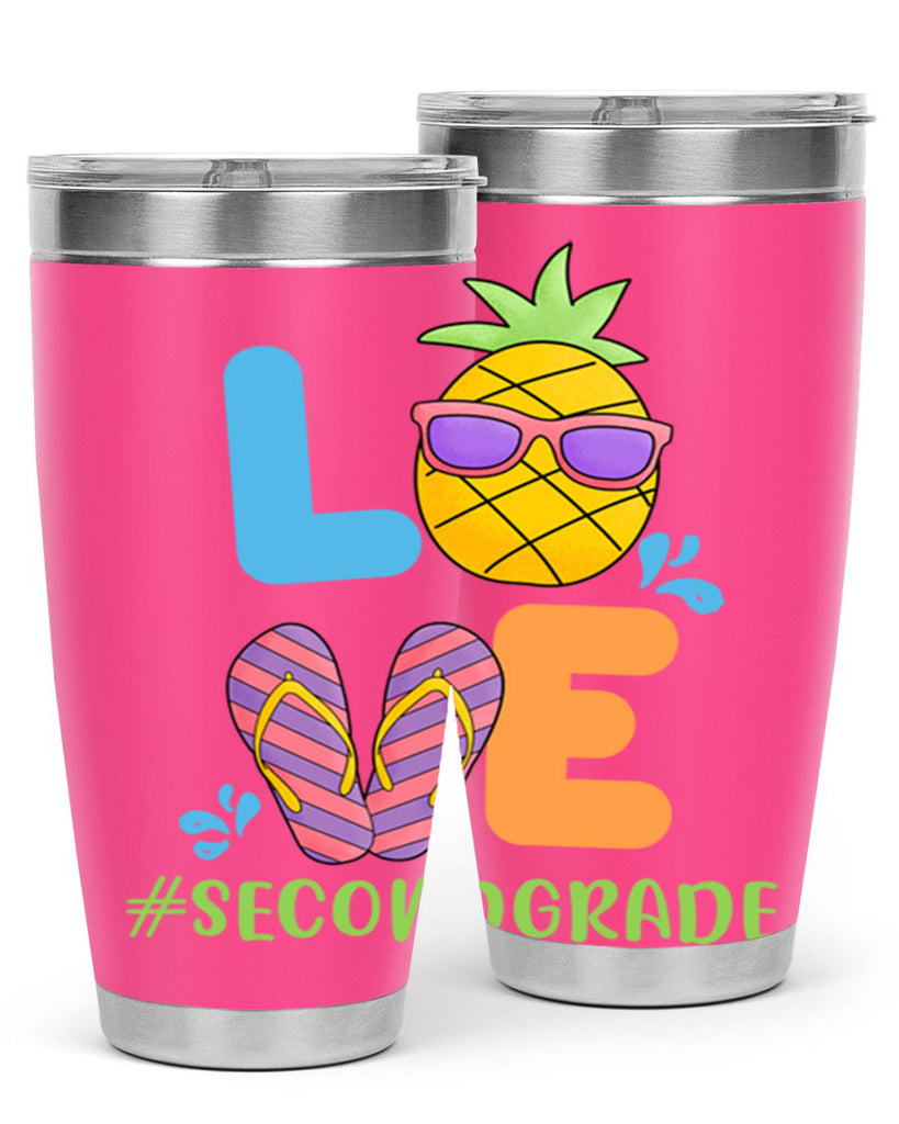 LOVE 2nd Grade Summer Pineapple 17#- second grade- Tumbler